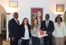 Mr Iddrisu (second from right) with Ms Ranalli (middle) and other dignitaries during the meeting