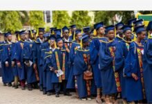 A section of the graduating students