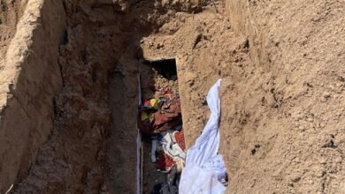 -The desecrated Grave at Adevukope cemetery