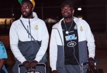 Inaki Williams and Thomas Partey (right) on arrival
