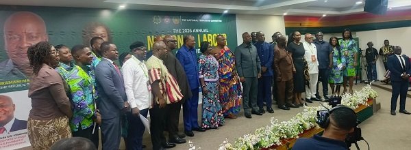 Vice President Professor Jane Naana Opoku-Agyemang, (eighth from left), with some Ministers of State and dignitaries after the conference