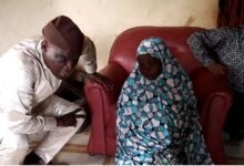 Haruna Iddrisu with mother of the late Ahmed Suale