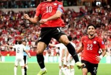 Mohamed Salah celebrates his goal