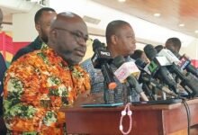 Mr Amankwa-Manu speaking at the press conference