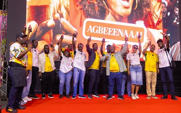 Mr Seneadza (fifth right) together with other guest performing the official launch