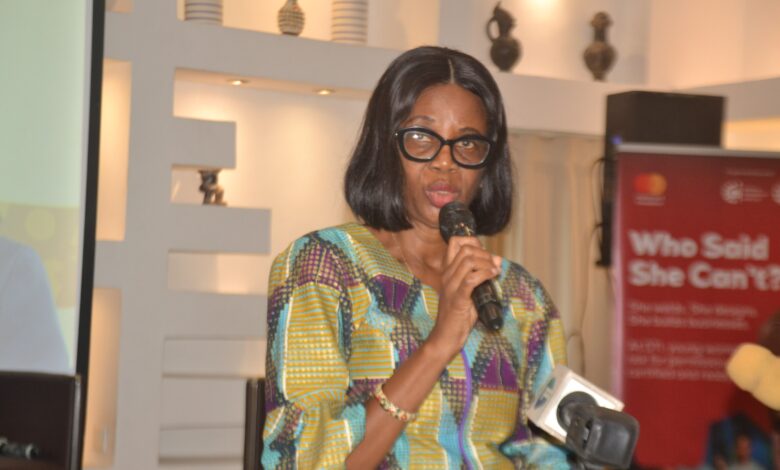 Ms Amekudzi (inset) speaking to the participants at the meeting Photo Victor A. Buxton