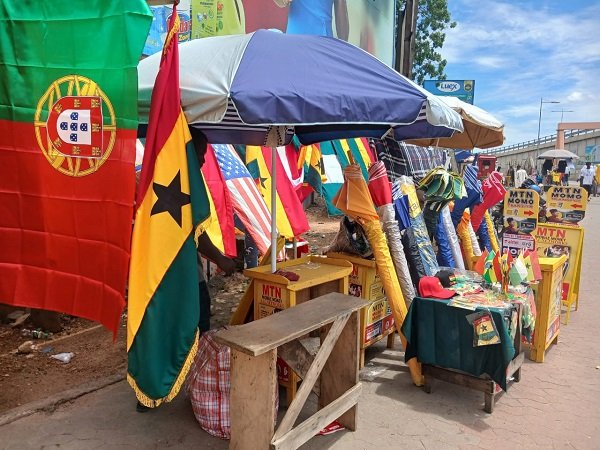 Paraphernalia on sale at Kwame Nkrumah Circle