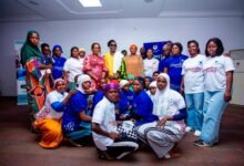 Organizers and beneficiaries after the event