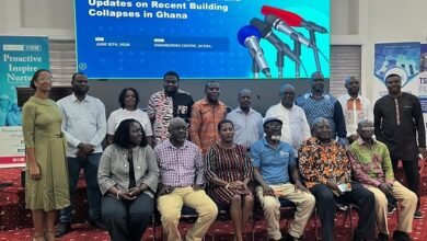 Mr Allotey (seated second from right) with other members of the institutions