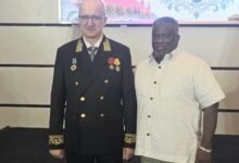 Ambassador Ordash (left) with Mr Allotey-Gaisie after the event