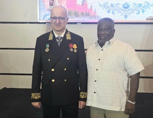 Ambassador Ordash (left) with Mr Allotey-Gaisie after the event