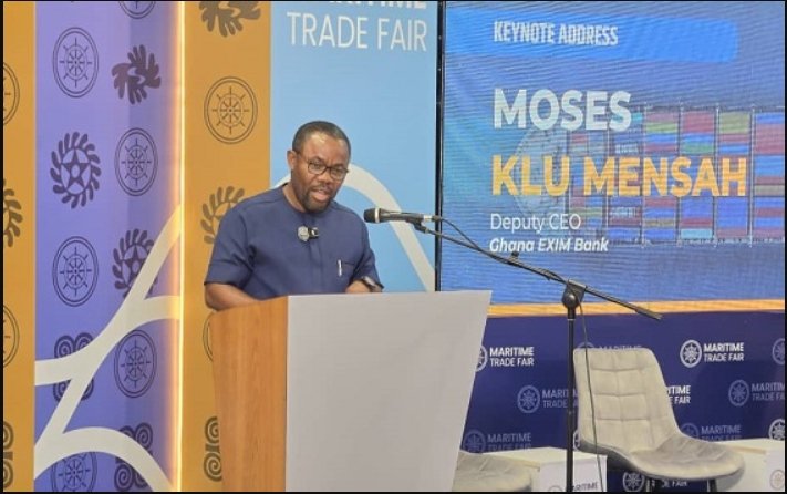 Mr Moses Klu Mensah (inset) addressing the participants at the event