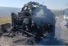 The Lebanese Army released images of the car it says was attacked by the Israeli military