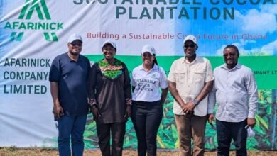 Mr Tsekpo (left) and other MPs with officials of Afarinick Company Limited after the event