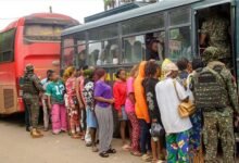 Some victims during the repatriation exercise