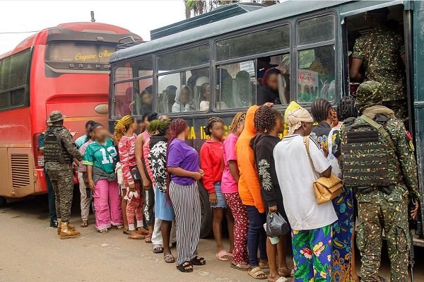 Some victims during the repatriation exercise