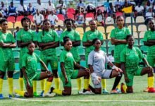 A line-up of the Ghana Armed Forces female team