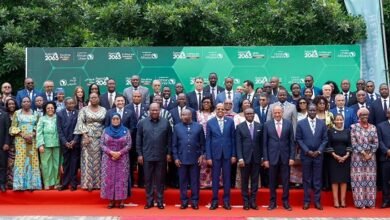 -President Mahama (front row, second from left) with other dignitaries at the ceremony