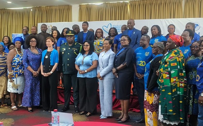 Dr Lartey (middle) with other participants at the symposium