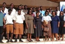 -BoG officials with some of the beneficiary students