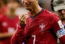Cristiano Ronaldo in tears after the game