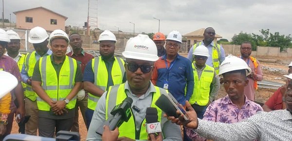 Dr Jinapor addressing the media after inspecting the site