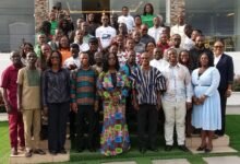 Journalists with management and executives of Nkabom after the training