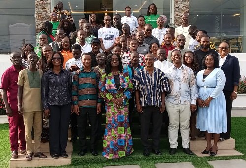 Journalists with management and executives of Nkabom after the training