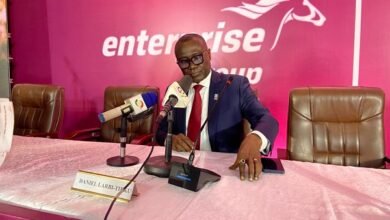 Mr Larbi-Tieku addressing the shareholders during the AGM