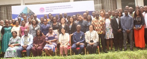 Dr Wilhemina Quaye (seated third from left), with Dr George Manful (seated second from right) and participants after the opening ceremony. Photo.Ebo Gorman