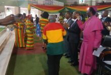 Clergy and participants during the National Thanksgiving Service at Christ the King Cathedral in Sunyani