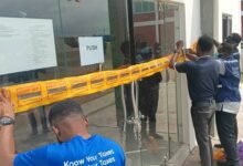 Officials of GRA sealing the office