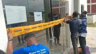 Officials of GRA sealing the office