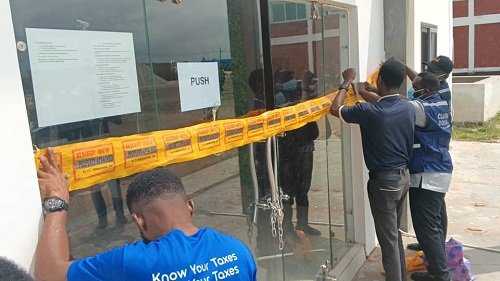 Officials of GRA sealing the office