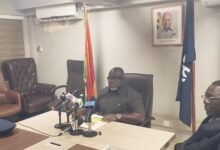 Mr Sarpong addressing the press conference