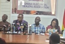 Mr Clement Kubati (second from left) with other executive members from GEDA