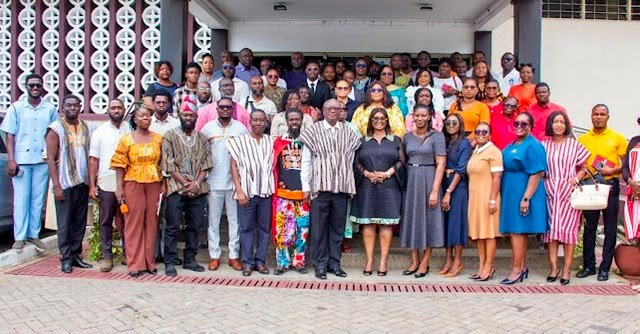 Mrs Houadjeto (seventh from right) with some GTA executives and stakeholders