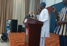 Mr Iddrisu (inset) addressing the gathering