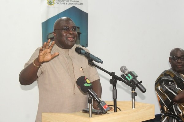 Chief of Staff, Mr. Julius Debrah (inset) addressing stakeholders at the engagement. Photo Ebo Gorman
