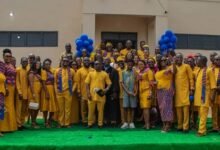 The 1996 Year Group of Keta Senior High Technical School after the donation