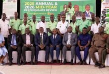 Dignitaries and senior EMTs after the meeting