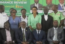 Dr Owusu (seated second from left) with other dignitaries during the meeting