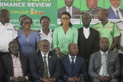 Dr Owusu (seated second from left) with other dignitaries during the meeting