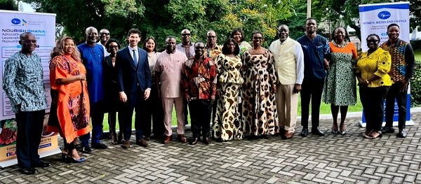 Mr Tweneboah Kodua (front row, third from left) with Mr Moore (front row, fifth from left) and other stakeholders after the meeting