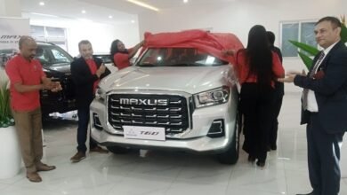 The Country director of stallion automobile industry limited ,Mr Ganesh Phadale second from left with other dignitaries unveiling the car.