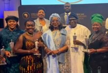 Ms Appau-Klu (second from left) and other award winners after the event