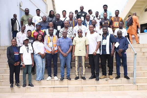 The new executive team of the GTF with members of the vetting and election committee and the electoral officer