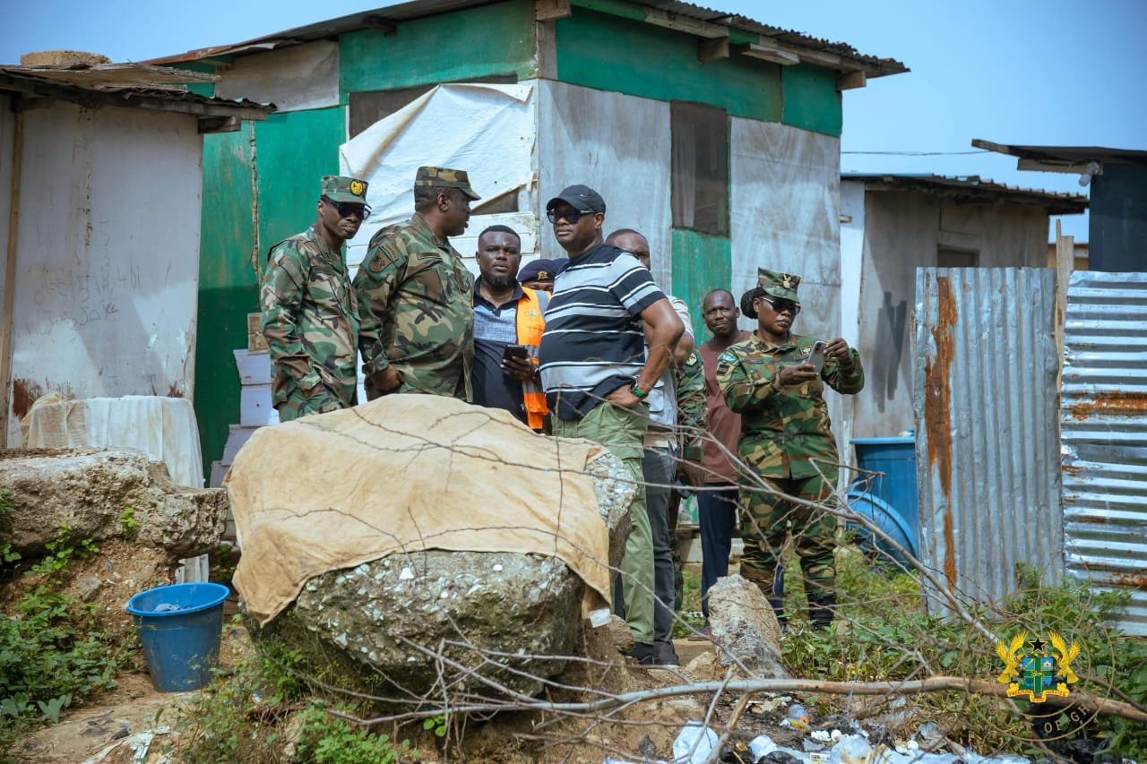 Task Force flags illegal developments over water channels in Oyarifa