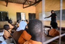 A teacher in a class