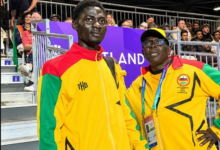 Amadu (left) and the team's coach, Amadu Tanko